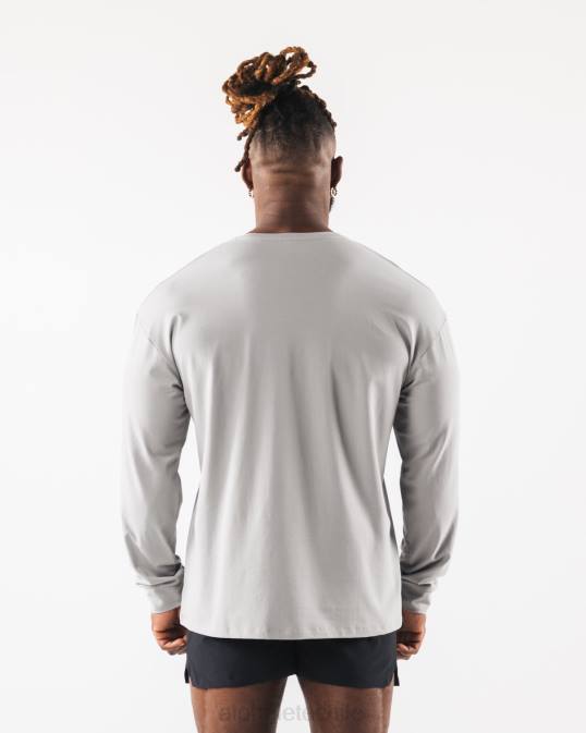camiseta con estampado de cachemira hombres Alphalete 08R8530 ropa gris atlético