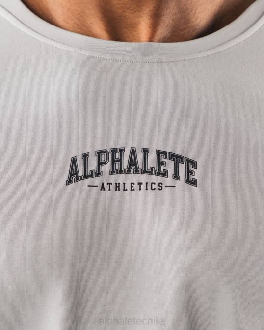 camiseta con estampado de cachemira hombres Alphalete 08R8530 ropa gris atlético