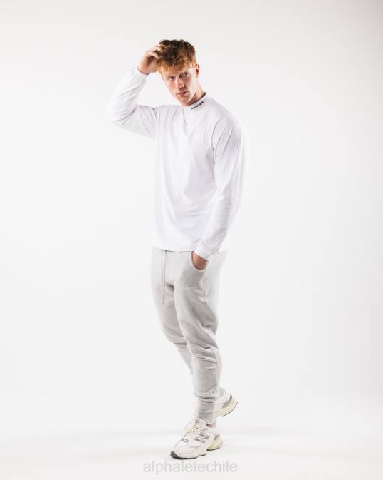 cuello falso con núcleo cepillado hombres Alphalete 08R8538 ropa blanco