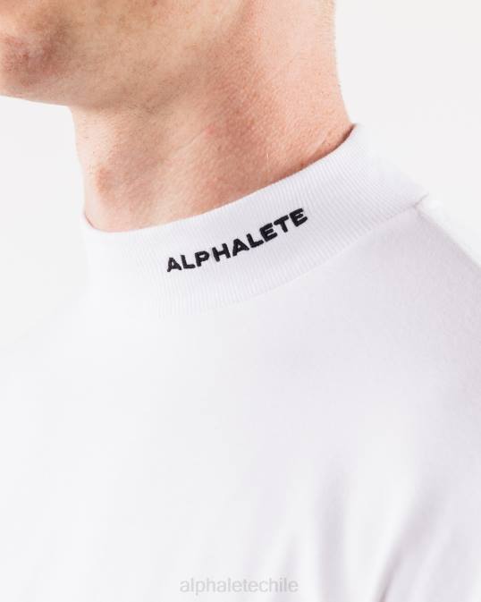 cuello falso con núcleo cepillado hombres Alphalete 08R8538 ropa blanco