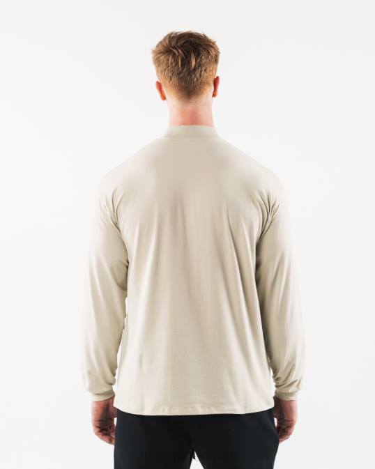 cuello falso con núcleo cepillado hombres Alphalete 08R8539 ropa concha de mar marrón