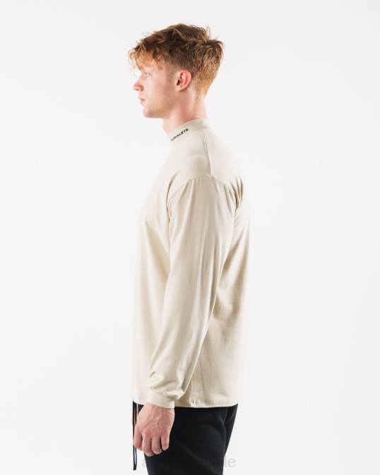 cuello falso con núcleo cepillado hombres Alphalete 08R8539 ropa concha de mar marrón