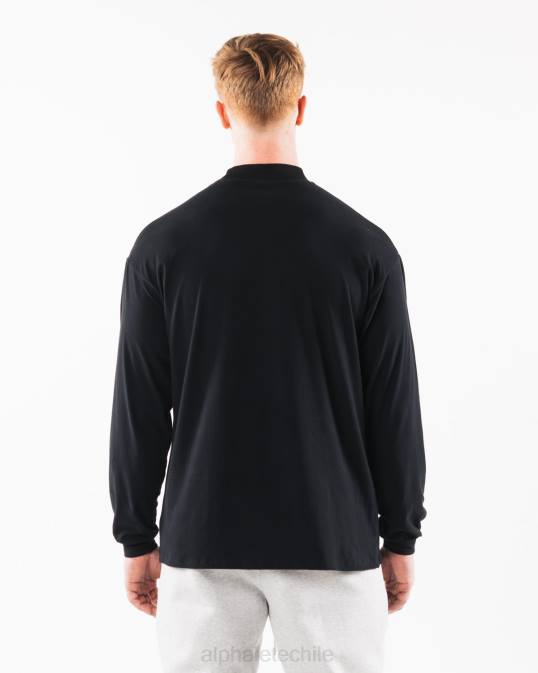cuello falso con núcleo cepillado hombres Alphalete 08R8541 ropa negro