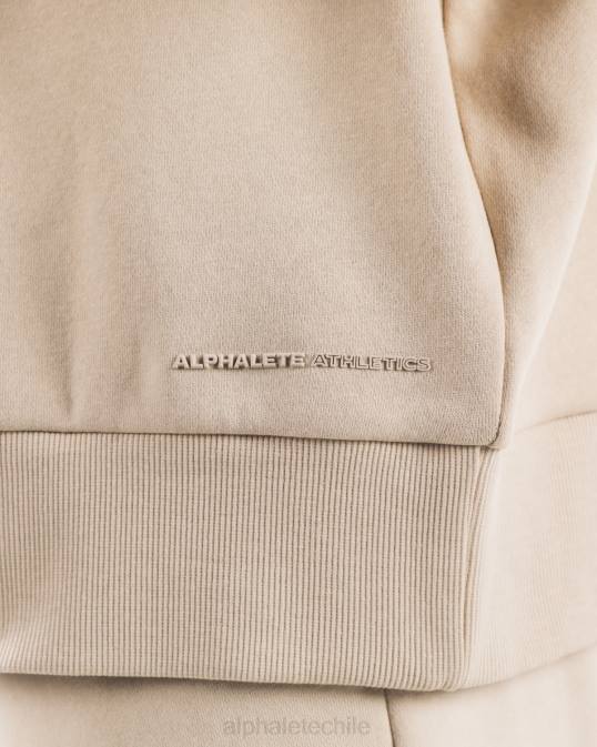 origen falso cuello ls hombres Alphalete 08R8750 ropa marrón sal marina