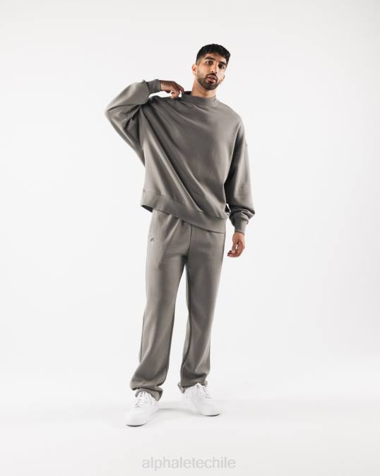 origen falso cuello ls hombres Alphalete 08R8752 ropa gris esterlina