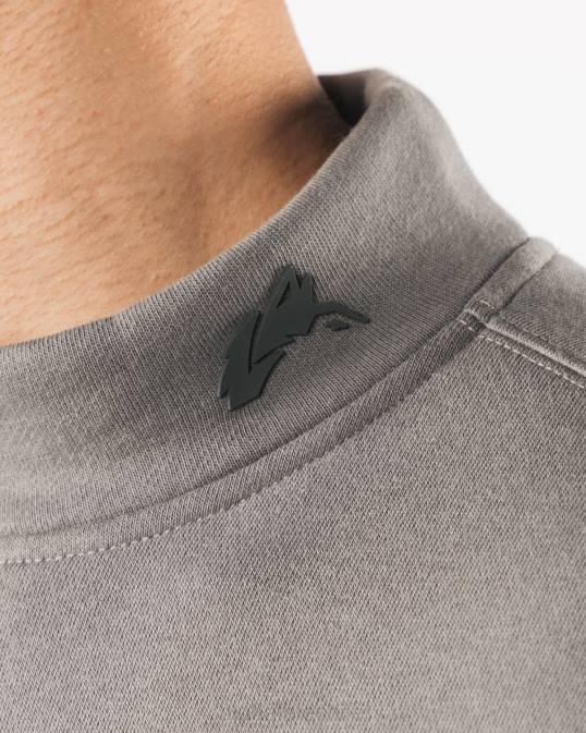 origen falso cuello ls hombres Alphalete 08R8752 ropa gris esterlina