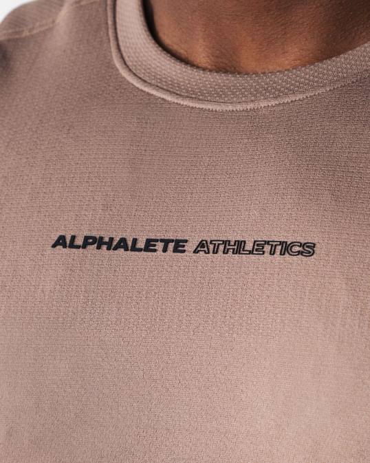 aa corte de airtech hombres Alphalete 08R8574 ropa marrón beige cremoso