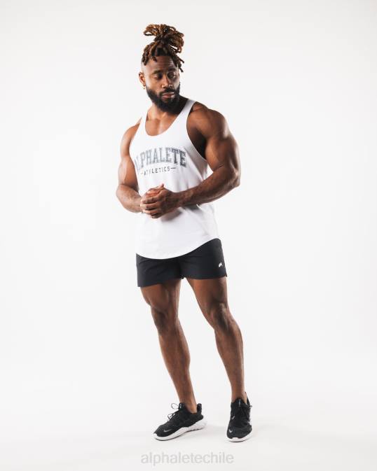 camiseta sin mangas con estampado de cachemira hombres Alphalete 08R8578 ropa blanco