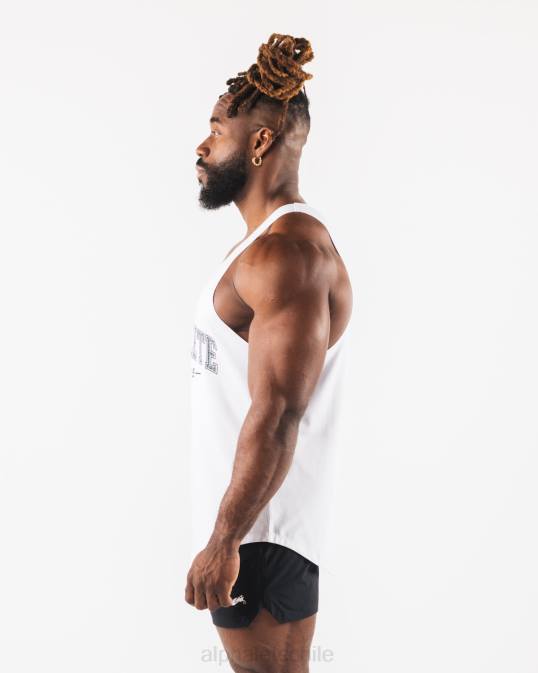 camiseta sin mangas con estampado de cachemira hombres Alphalete 08R8578 ropa blanco