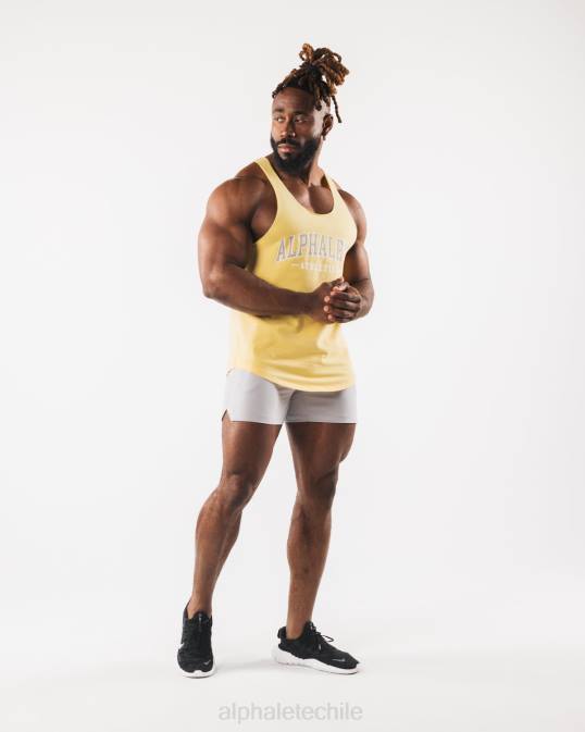 camiseta sin mangas con estampado de cachemira hombres Alphalete 08R8579 ropa amarillo