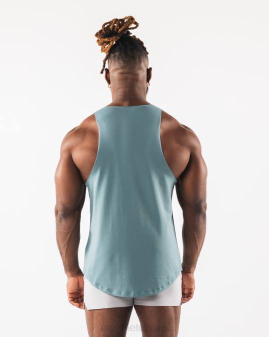 camiseta sin mangas con estampado de cachemira hombres Alphalete 08R8580 ropa azul turquesa