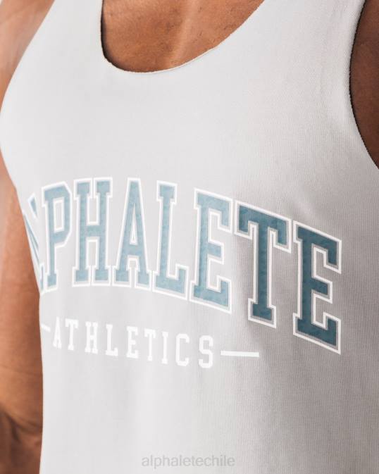 camiseta sin mangas con estampado de cachemira hombres Alphalete 08R8581 ropa gris atlético