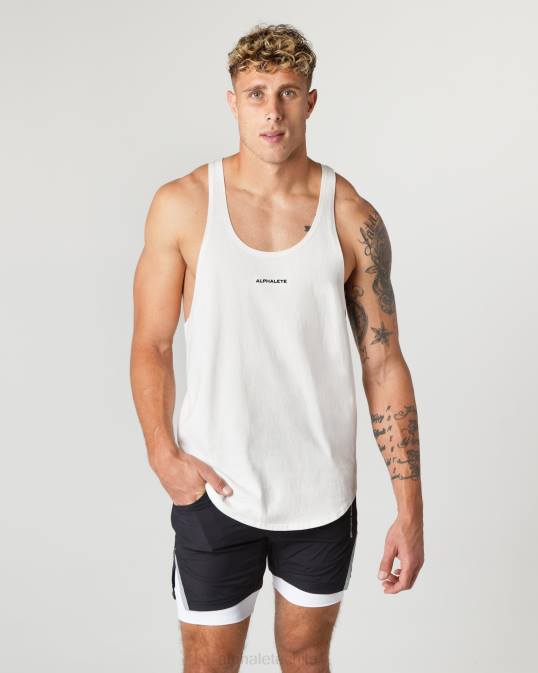 larguero con núcleo de algodón pesado hombres Alphalete 08R8594 ropa concha blanca