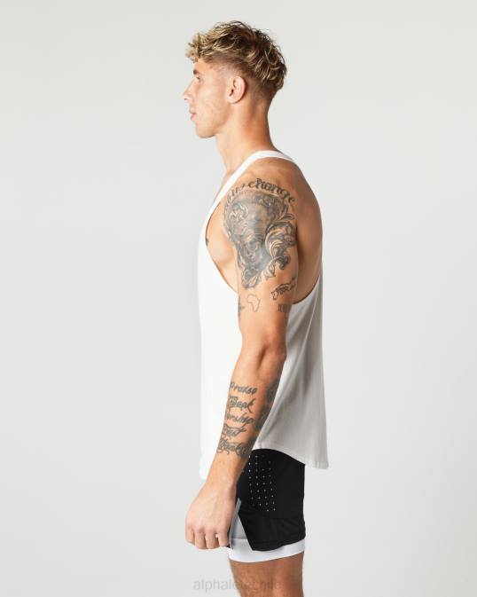 larguero con núcleo de algodón pesado hombres Alphalete 08R8594 ropa concha blanca