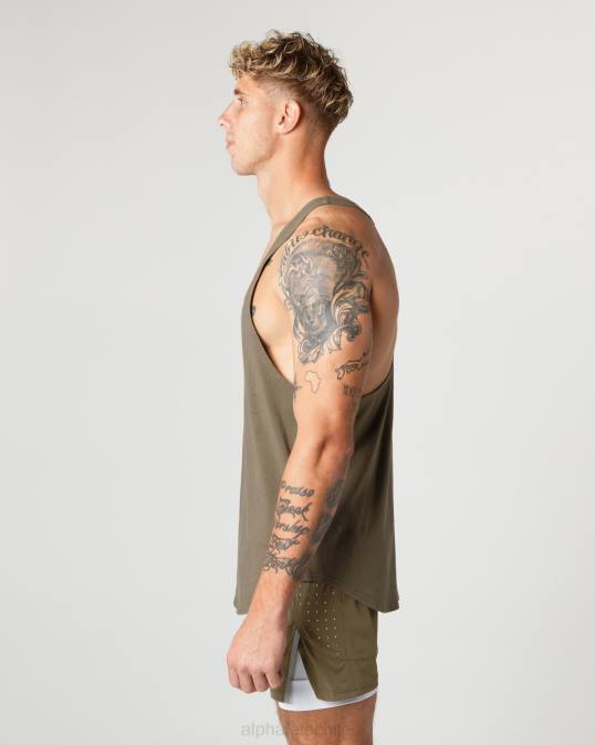 larguero con núcleo de algodón pesado hombres Alphalete 08R8597 ropa roble verde