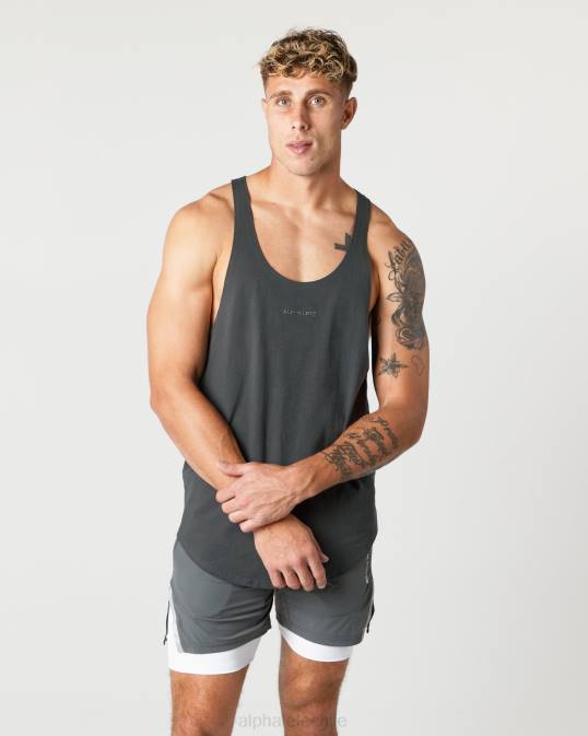 larguero con núcleo de algodón pesado hombres Alphalete 08R8599 ropa gris sombra