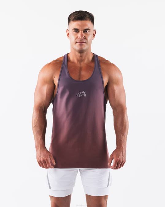 larguero de cabeza de lobo hombres Alphalete 08R8560 ropa rosa polvorienta degradado púrpura