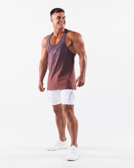 larguero de cabeza de lobo hombres Alphalete 08R8560 ropa rosa polvorienta degradado púrpura