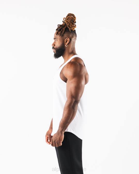 tanque de cabeza de lobo hombres Alphalete 08R8563 ropa blanco/peltre