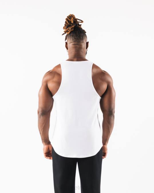 tanque de cabeza de lobo hombres Alphalete 08R8563 ropa blanco/peltre