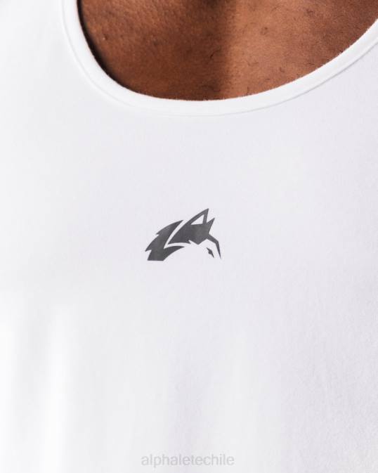 tanque de cabeza de lobo hombres Alphalete 08R8563 ropa blanco/peltre
