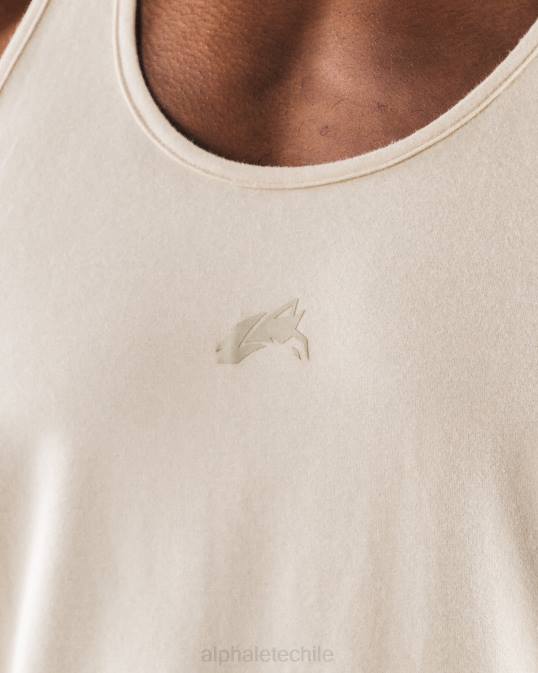 tanque de cabeza de lobo hombres Alphalete 08R8564 ropa marrón sal marina