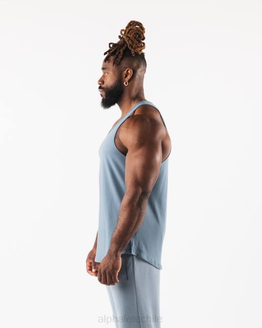 tanque de cabeza de lobo hombres Alphalete 08R8566 ropa azul glaciar