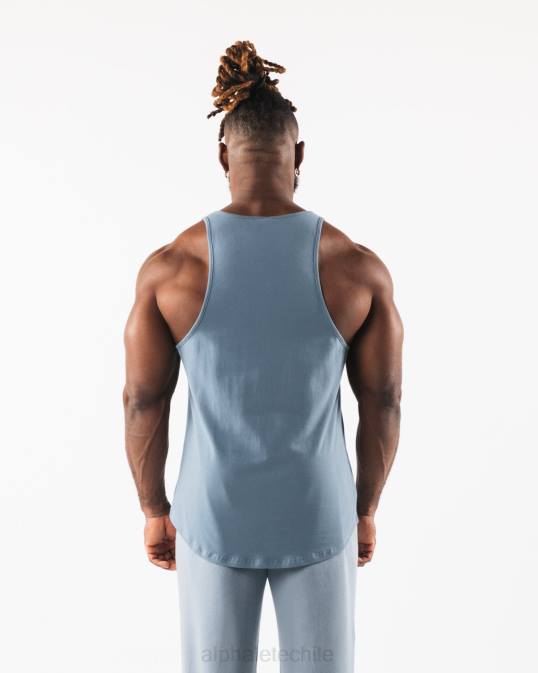 tanque de cabeza de lobo hombres Alphalete 08R8566 ropa azul glaciar