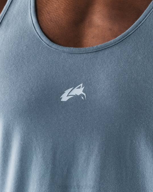 tanque de cabeza de lobo hombres Alphalete 08R8566 ropa azul glaciar