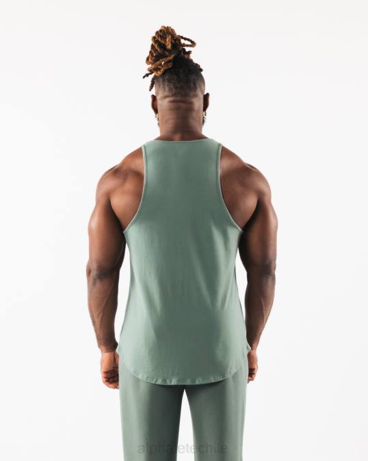 tanque de cabeza de lobo hombres Alphalete 08R8567 ropa verde salvia
