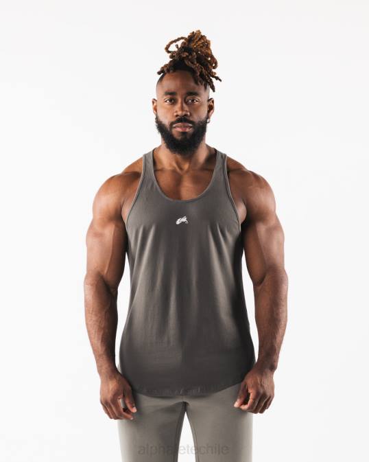 tanque de cabeza de lobo hombres Alphalete 08R8568 ropa marrón peltre