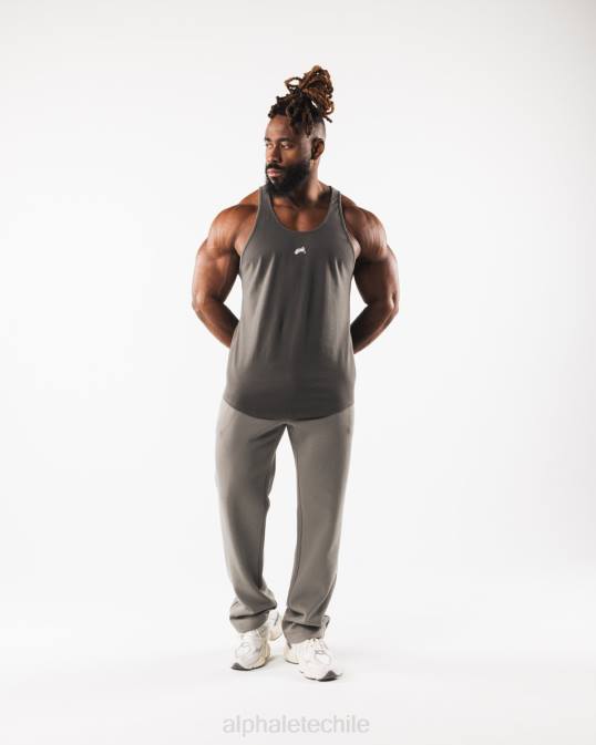tanque de cabeza de lobo hombres Alphalete 08R8568 ropa marrón peltre