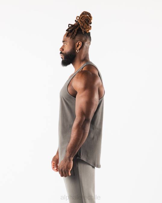tanque de cabeza de lobo hombres Alphalete 08R8568 ropa marrón peltre