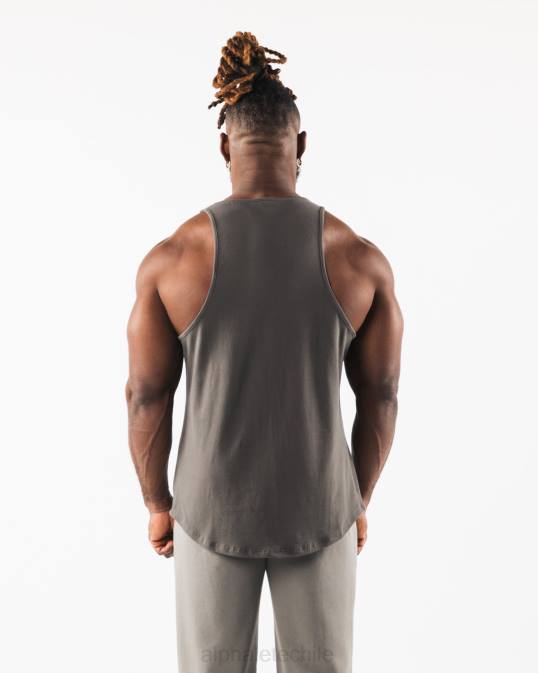 tanque de cabeza de lobo hombres Alphalete 08R8568 ropa marrón peltre
