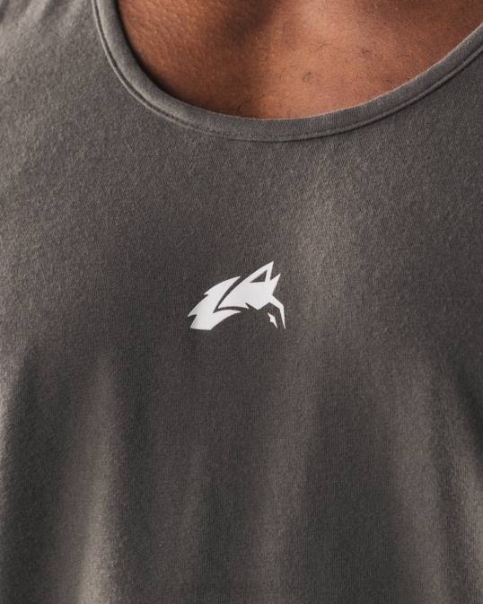 tanque de cabeza de lobo hombres Alphalete 08R8568 ropa marrón peltre