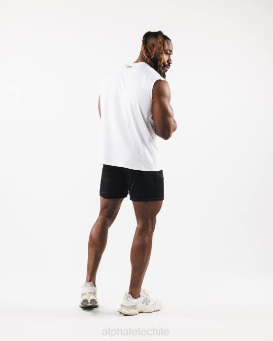 tanque muscular de cabeza de lobo cepillado hombres Alphalete 08R8583 ropa blanco