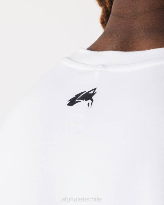 tanque muscular de cabeza de lobo cepillado hombres Alphalete 08R8583 ropa blanco