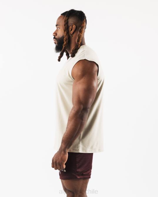 tanque muscular de cabeza de lobo cepillado hombres Alphalete 08R8584 ropa concha de mar marrón