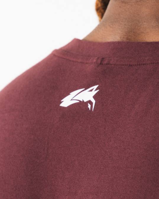 tanque muscular de cabeza de lobo cepillado hombres Alphalete 08R8585 ropa sangría roja