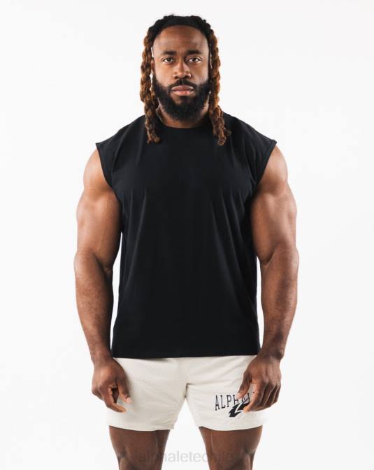 tanque muscular de cabeza de lobo cepillado hombres Alphalete 08R8587 ropa negro