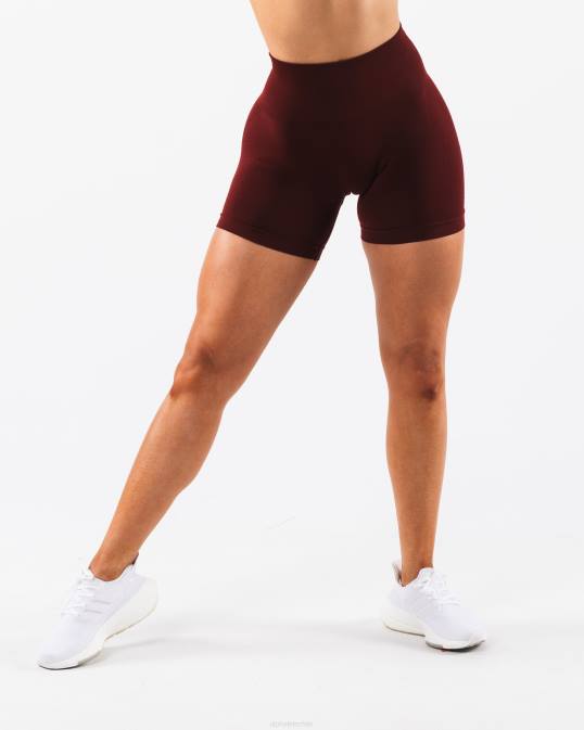 amplificar contorno corto 5" mujer Alphalete 08R8296 ropa nuevo rojo burdeos