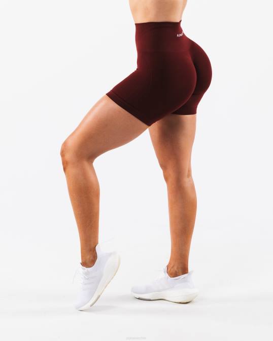 amplificar contorno corto 5" mujer Alphalete 08R8296 ropa nuevo rojo burdeos