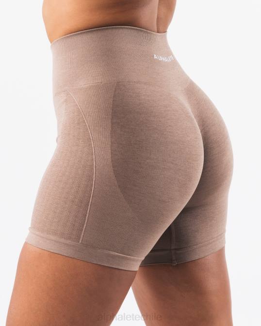 amplificar contorno corto 5" mujer Alphalete 08R8313 ropa marrón arena