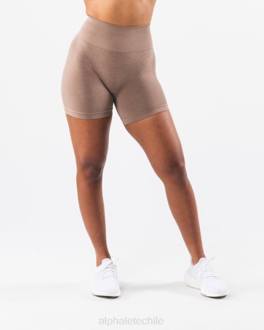 amplificar contorno corto 5" mujer Alphalete 08R8313 ropa marrón arena