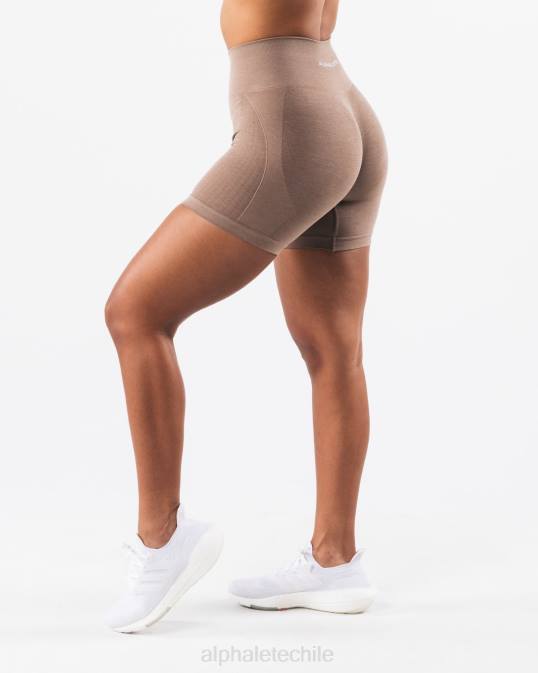 amplificar contorno corto 5" mujer Alphalete 08R8313 ropa marrón arena
