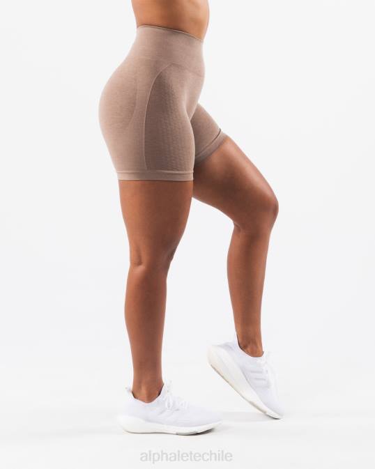 amplificar contorno corto 5" mujer Alphalete 08R8313 ropa marrón arena