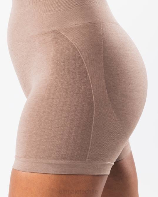 amplificar contorno corto 5" mujer Alphalete 08R8313 ropa marrón arena