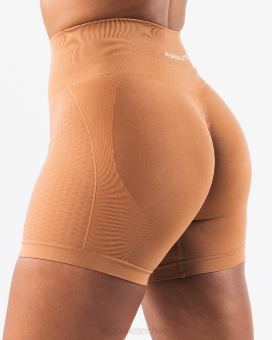 amplificar contorno corto 5" mujer Alphalete 08R8314 ropa marrón arcilla