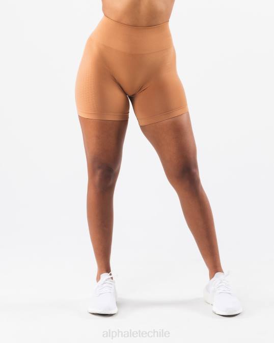 amplificar contorno corto 5" mujer Alphalete 08R8314 ropa marrón arcilla