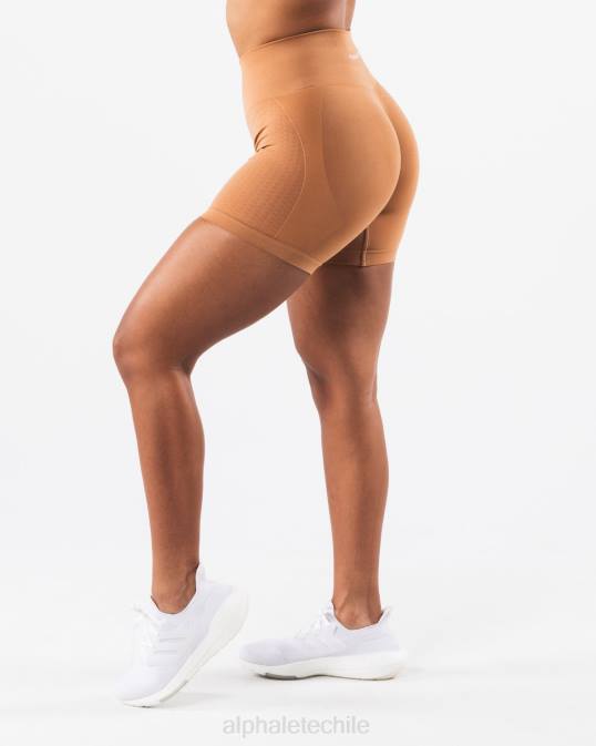 amplificar contorno corto 5" mujer Alphalete 08R8314 ropa marrón arcilla
